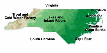 North Carolina Fishing Maps and Charts